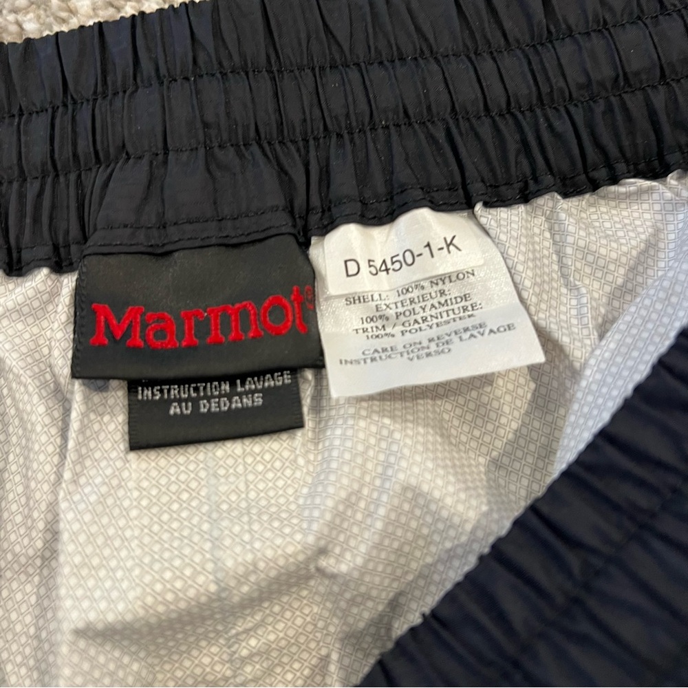 Marmot Men’s Nylon Pants Size Medium Black Outdoor Zip Bottom Elastic Waist, - Picture 9 of 16